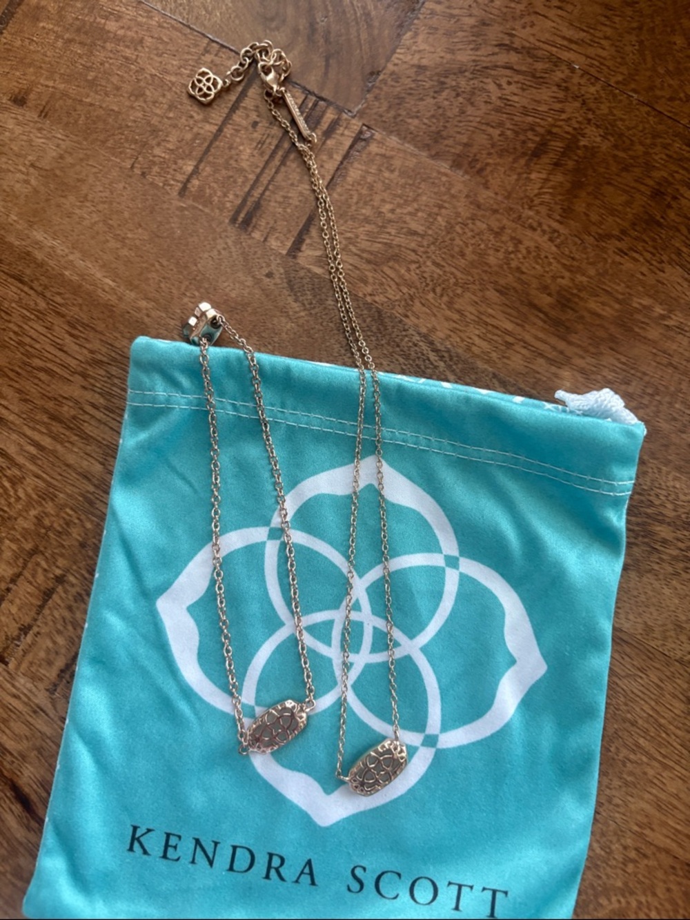 Kendra Scott Rose Gold Druzy Necklace and Bracelet - Picture 6 of 6